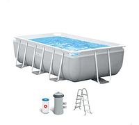 Intex 26784NP Prisma Metal Frame - Piscina Fuori Terra Rettangolare 300x175x80 cm con Pompa Filtro e Scaletta
