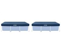Intex 28038 - Telo Copripiscina per piscina rettangolare, PVC, Blu, 300x200 cm (Confezione da 2)