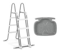 Intex 28075 Scala Sicurezza Scaletta per Piscina + 29080 Pediluvio Accessori