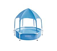 Intex Piscina Rotonda Con Struttura In Acciaio Fuori Terra Con Baldacchino Ø183cm