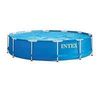 Intex 28210NP - Piscina Fuori Terra Metal Frame Rotonda, 6503 L, Acciaio e PVC, Blu, 366x76 cm