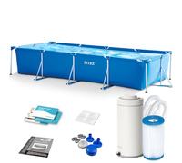 Piscina Fuori Terra Rettangolare Intex Frame 450x220x84 Con Pompa Filtro 28274