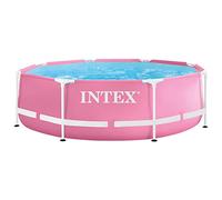 Intex 28290NP - Piscina Fuori Terra Metal Frame Rotonda, 2843 L, Acciaio e PVC, Rosa, 244x76 cm