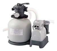 Intex-28652 Pompa di Filtraggio a Sabbia per Piscine Fuoriterra e Interrate, Colore Grigio, 10.000 l/h, 28652