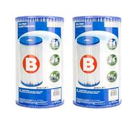 Intex 29005E Easy Set Cartuccia per pompa filtro per piscina, tipo B, facile da pulire, in materiale Dacron, confezione da 2