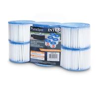 Intex 29011E, Cartucce di ricambio per vasca idromassaggio tipo S1 PureSpa Easy Set (Pack of 6), colore: blu e bianco