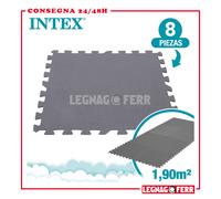 Intex 29084 Piastrella Antiscivolo Grigia 8Pz 50x50 cm Protezione Sotto Piscina