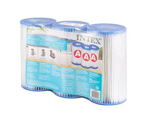 Intex 3 cartucce filtranti di ricambio per pompa piscina 29003, trasparenti