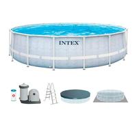 Piscina fuori terra rotonda Intex 26746 Frame Chevron cm 488 x 122 pompa Rotex