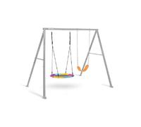Intex 44126 altalena dondolo per bambini 2 tiri con struttura in acciaio grigia