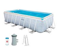 Intex 4m x 2m x 1m Chevron Prism Rectangular Pool Set, Set-up Size: 4.00m x 2.00m x 1.00m (26780NP)