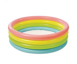 Intex 56441NP - Piscina Sunset Glow, Quattro Anelli, Vinile, Multicolore, 168x46 cm