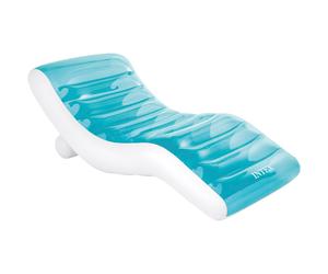 Intex 56874 Poltrona da piscina blu Splash Lounge, lettino gonfiabile da acqua