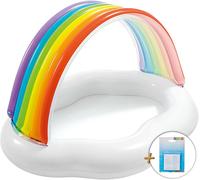 INTEX 57141NP - Bebé Piscina Rainbow Cloud (142x119x84cm) + Extra