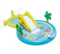 Intex 57164NP - Piscina Gonfiabile Play Center Alligatore, Vinile, Multicolore, 323x175x74 cm
