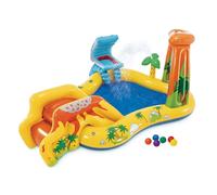 Intex 57444NP - Piscina Gonfiabile Playground Dinosauri, Vinile, Multicolore, 249x191x109 cm