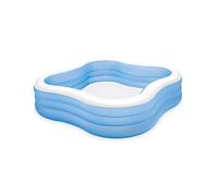 Intex 57495NP - Piscina Gonfiabile Family Quadrata, Vinile, Multicolore, 229x229x56 cm