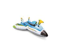 Intex 57536NP - Aereo gonfiabile con pistola ad acqua, telo Ride-On (blu), 117 cm x 104 cm x 33 cm (lunghezza x larghezza x altezza)