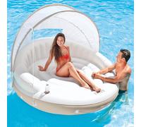 Intex 58292 Isola Galleggiante Lounge Gonfiabile 2 Persone 199x150 cm Parasole