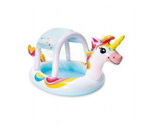 Intex 58435 Piscina spruzzo Unicorno con parasole bambini baby bianco - Rotex