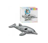 INTEX 58539 Delfino Gonfiabile Cavalcabile, Argento, 201 x 76 cm