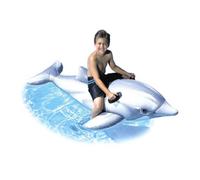 INTEX 58539 Delfino Gonfiabile Cavalcabile, Argento, 201 x 76 cm