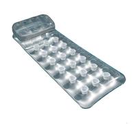 Materasso Per Piscina e Mare Gonfiabile Grigio Con Buchi Porta Bicchiere188x71cm
