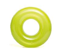 Intex- Salvagente Gonfiabile Mare Trasparente Colorato Assortiti, Colore Verde/Azzurro/Fucsia, 76 cm, 59260