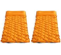Intex 64098NP - Materasso Gonfiabile Camping Singolo in TPU, Struttura Ondulata, Arancione, 71cm x 1.91m x 6 cm (Confezione da 2)