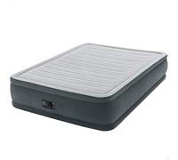 Intex 64414Np Materasso Classic Matrimoniale Dura-Beam Deluxe, Bicolor, Con Pompa Interna, Grigio, 152 x 203 x 46 cm; 7.98 Kg