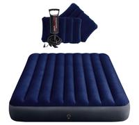 Intex 64765 Materasso Classic Matrimoniale Gonfiabile 152x203x25cm Pompa Cuscini