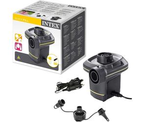 Intex 66634 Pompa Elettrica Quick-Fill 12V/220V Gonfiatore Casa e Auto + 3 Ugell