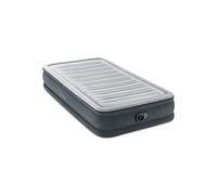 INTEX - 67766ND Materasso Gonfiabile Dura-Beam Comfort Plush Singolo con Pompa Elettrica Incorporata, 99x191x33 cm Grigio Chiaro - SPEDIZIONE GRATUITA