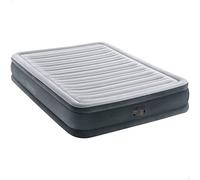 Intex 67768 Materasso Una Piazza e Mezza Comfort Plush, 137 x 191 x 33 cm, Bicolore - Grigio chiaro e Grigio scuro, con Pompa incorporata