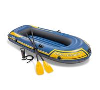 Intex 68367NP - Canotto Gonfiabile Challenger 2, 2 posti, con Accessori, PVC, Blu, 236x114x41 cm