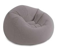 Intex 68579NP - Poltrona Sacco Gonfiabile, Vinile, Grigio, 114x114x71 cm
