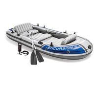INTEX Barca " Escursione 5 " Set Incl. Alu-Paddel+Pompa ,Fino 600kg,366x168x43cm