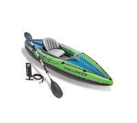 Intex Challenger Kayak, Man Inflatable Canoe with Aluminum Oars and Hand Pump