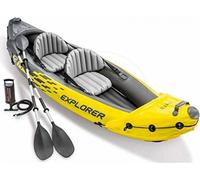 Intex. Kayak canoa scafo gonfiabile Explorer K2 2 posti in PVC accessori 68307NP modello 2018