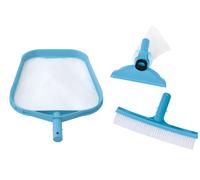 KIT PULIZIA MANUTENZIONE PISCINE CON RETINO SPAZZOLA E SCOPA VENTURI INTEX 29056