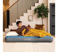 INTEX Letto d'aria con pompa Blu Scuro e Grigio PVC