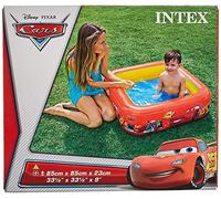 Intex - Pattumiera quadrata Cars - 85 x 85 x 23 cm - Vinile - Rosso