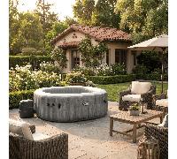 Intex Piscina Fuori Terra Idromassaggio Gonfiabile da Esterno SPA 6 Posti Piscina per Giardino in PVC 3 strati Super-Tough Ø 216x71 cm colore Grigio - 28...