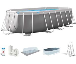 Intex Piscina Rettangolare 26792NP Metal Frame Prisma 488 x 244 x 107h