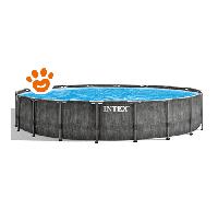 Intex Piscina Rotonda Prisma Greywood (Ø549x122cm) con Pompa a Filtro Art. 26744 - Intex Piscina Rotonda Prisma Greywood (Ø549x122cm) con Pompa a Filtro Art. 26744 - Prisma Greywood (Ø549x122cm)