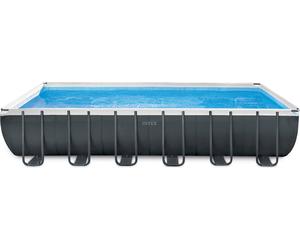 Intex Piscina Ultra Frame Rettangolare XTR - 732 x 366 x 132 cm - Starter set con clorinatore e accessori premium