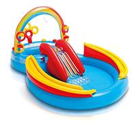 Intex - playground arcobaleno piscina gonfiabile, con palline, multicolore, 297x193x135 cm
