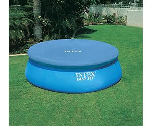 Intex Pool, telone di copertura per piscina Easy-Pool, di colore nero, diametro di 244 cm