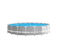 Intex Piscina Fuori Terra con Telaio Portante Piscina Esterna da Giardino Rotonda 610132 cm con Pompa Filtro - 26756 Prism Frame