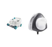 Intex Pulitore automatico per piscina Zx300 Deluxe & Spot Piscina Led Magnetico, Bianco Grigio